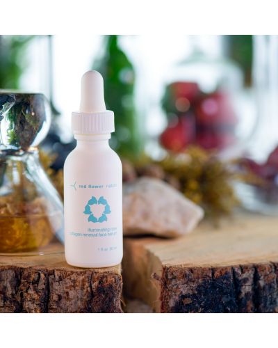 illuminating rose collagen renewal face serum